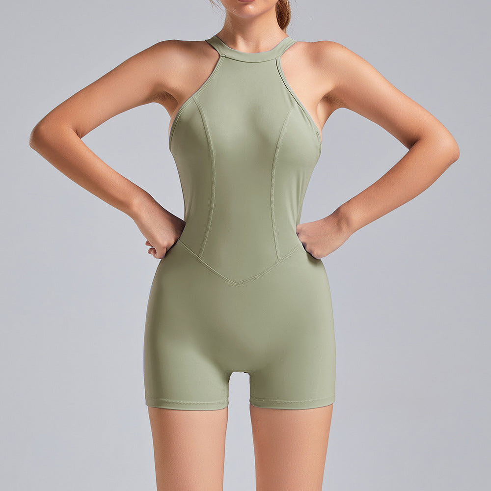 High Performance Seamless Bodysuit for Outdoor Running Fitness Moisture Wicking Peachy Butt Lift Open Back Yoga Outfit for Every Workout