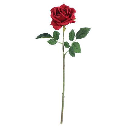 Realistic Touch Synthetic Moisture-Retaining Rose – Perfect for Bedroom and Dining Table Décor, Wedding Photography Props, and Artificial Single Stem Floral Arrangements