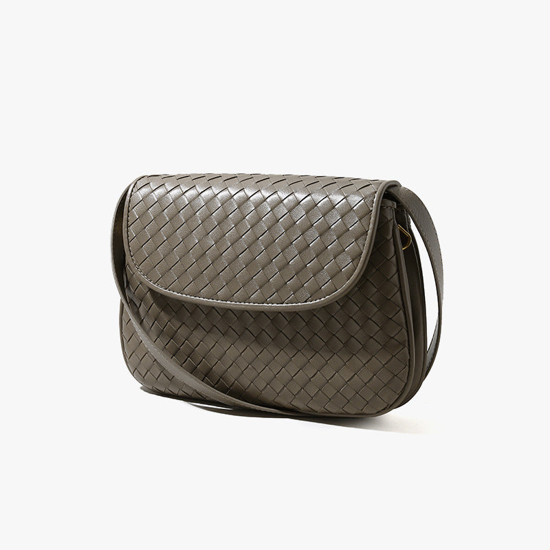 Luxurious Handmade Lambskin Woven Bag for Women Commute Tote Genuine Leather Fashion Handbag