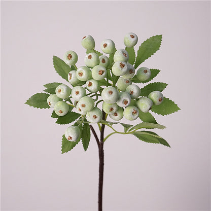 Realistic Faux Berry Christmas Tree Decorations - Frosted Blueberry Branches and Floral Accents for Stunning Holiday Displays and Photography Props