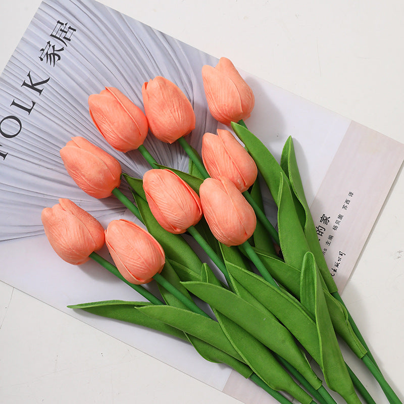 Touch Realistic Mini Tulip Faux Flowers – Perfect for Outdoor Decor, Stunning Photography Props, and Elegant Arrangements