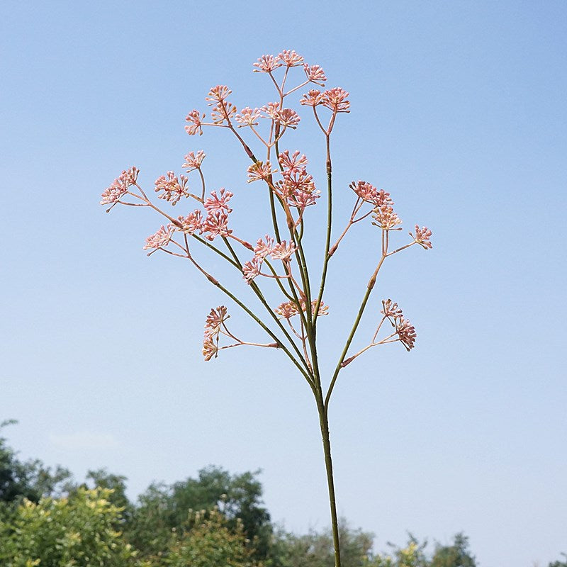 Lifelike Faux Fennel Flower Branches - Versatile Plastic Home Decor for Weddings, Rustic Touches, and Seasonal Arrangements