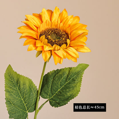 Realistic Single Stem Sunflower - Perfect for Home Décor, Wedding Decor, DIY Bouquet Arrangements, and Floral Craft Supplies