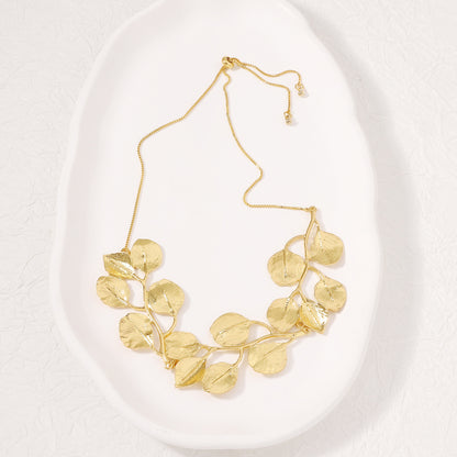 Stylish Metal Leaf Earrings - Luxury-Inspired, Versatile Accessories for a Unique Look