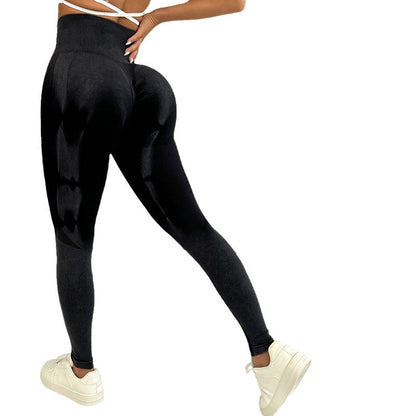 High Waisted Yoga Pants for Women Peach Lift Seamless Workout Leggings with Washable Suede Finish for Comfort and Style