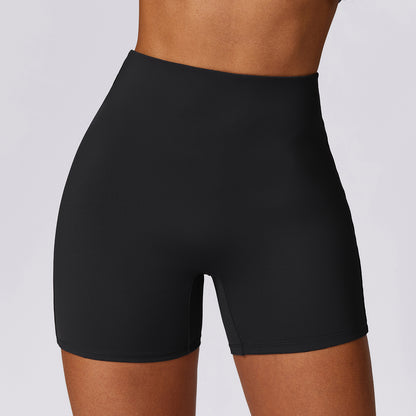 High Waisted Yoga Shorts Stretchy Soft Brushed Fabric Tummy Control Fitness Shorts for Every Workout Style 8575