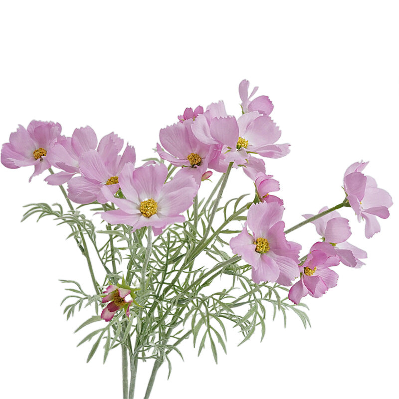 Charming Artificial Single Stem Princess Cosmos Flower - Perfect Home Decor Accent for Weddings, Events, and Everyday Elegance