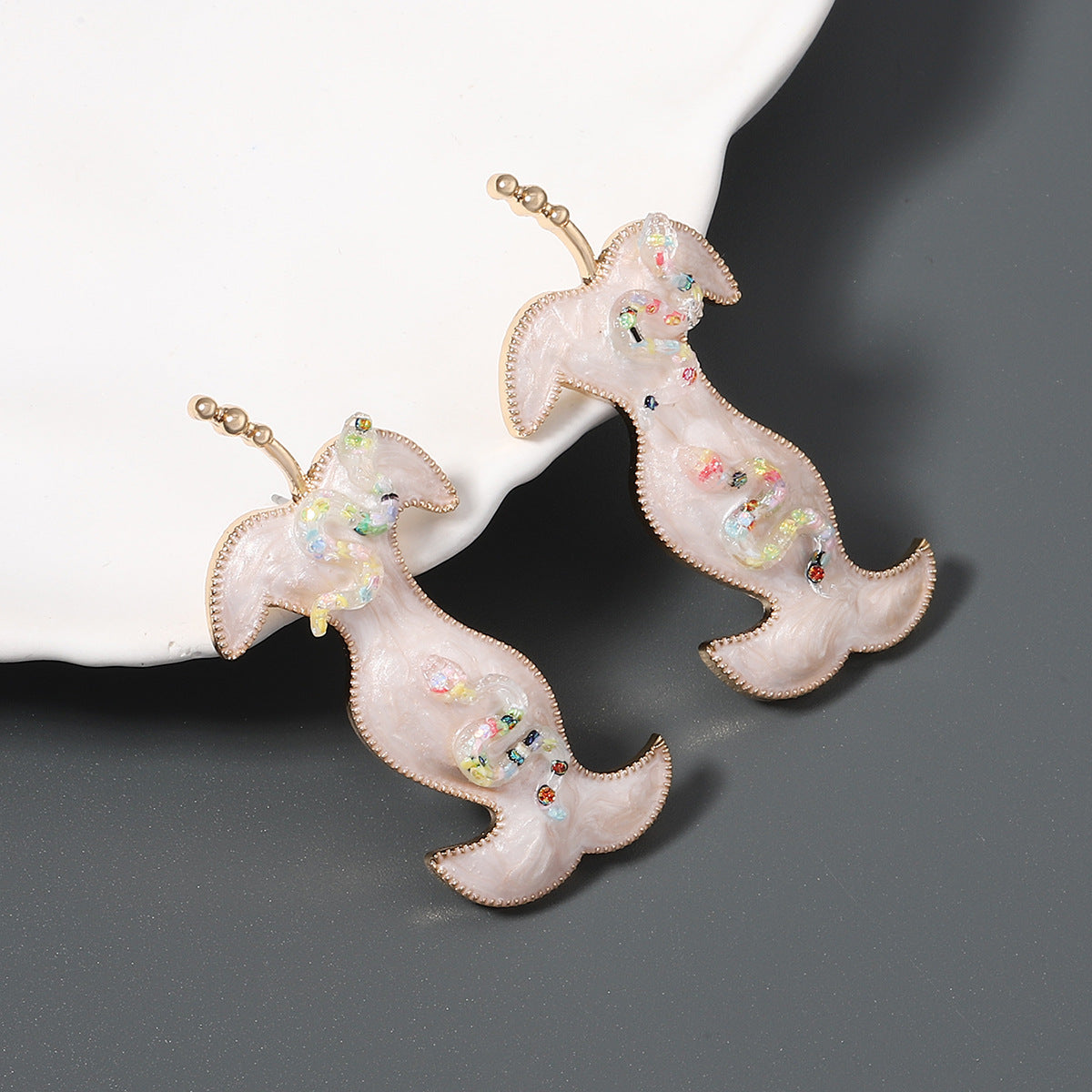 Stylish  Geometric Alloy Drop Earrings for Women - Unique, Versatile Snake-Inspired Design Perfect for Any Occasion