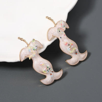 Stylish  Geometric Alloy Drop Earrings for Women - Unique, Versatile Snake-Inspired Design Perfect for Any Occasion