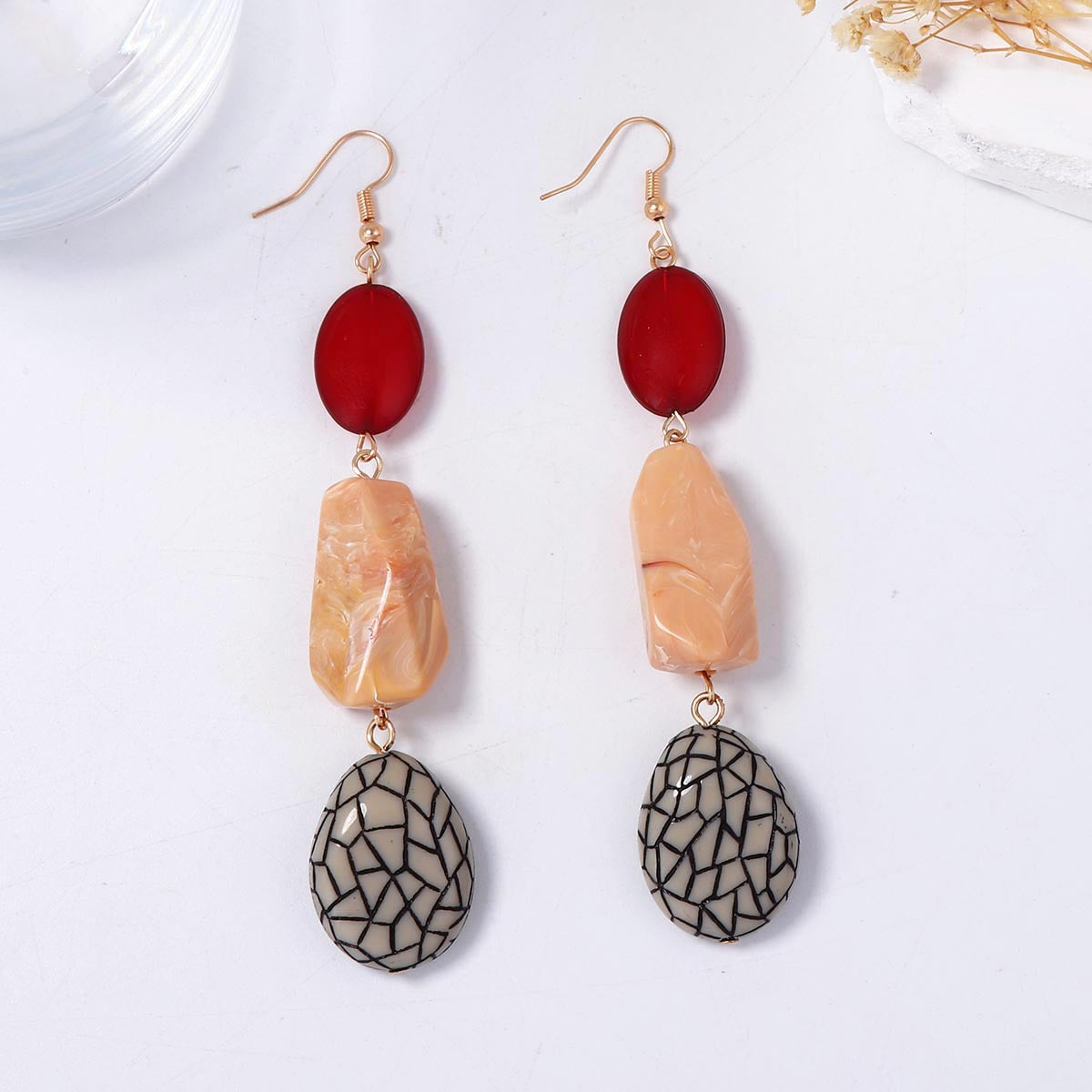 Bohemian Vintage Geometric Beaded Tassel Drop Earrings - Unique & Versatile Accessory for Every Occasion