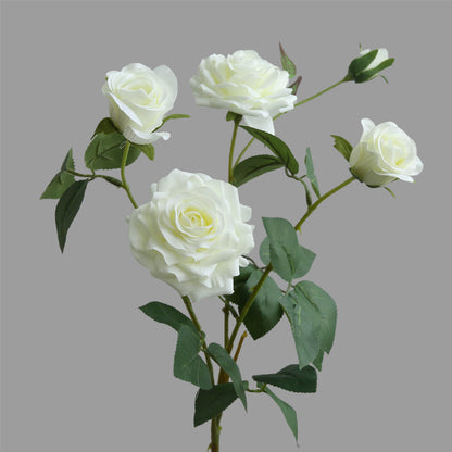 Stunning 5-Piece Artificial Rose Cluster - Elegant Faux Floral Decorations for Home Décor, Creative Floral Displays, and Perfect Photography Props