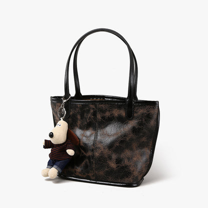 Vintage Inspired Leather Tote Bag with Nested Pouch Spacious and Chic Handbag for Women for Daily Use and Outings