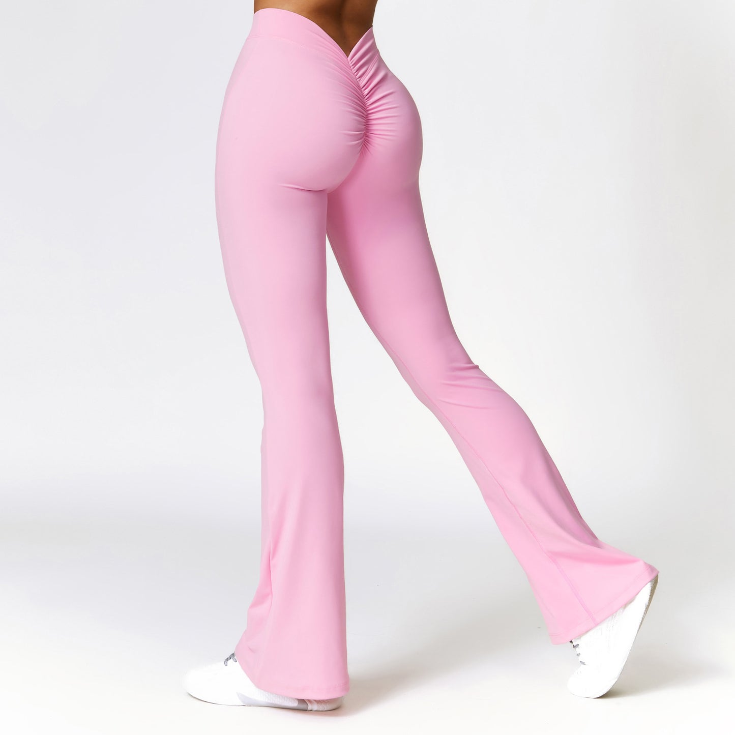 High Waisted Quick Dry Yoga Bell Bottoms for Women Peach Shaping Leggings for Comfort and Style