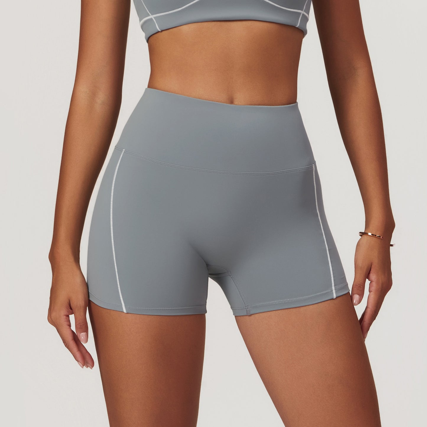 High Waisted Women s Yoga Shorts Butt Lifting Athletic Bottoms for Running and Fitness Model 8838