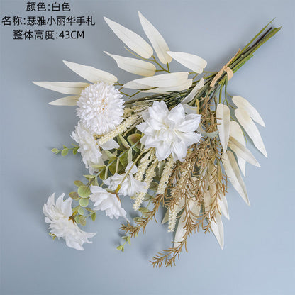 Stunning Simulated Flower Wall Décor: Seya Lilihua Handwritten Artistic Bouquet for Weddings, Perfect for Home and Event Decoration - CF01236A