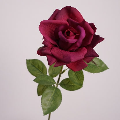 Luxurious Touch Moisturizing Faux Rose Décor - Perfect for Weddings, Home Decor, Table Arrangements & Photography Props | Single Stem Realistic Silk Flower