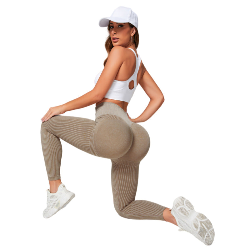 3 Colors Seamless Smile Yoga Pants for Women Peach Butt Lift Leggings for Fitness Outdoor Running and Yoga