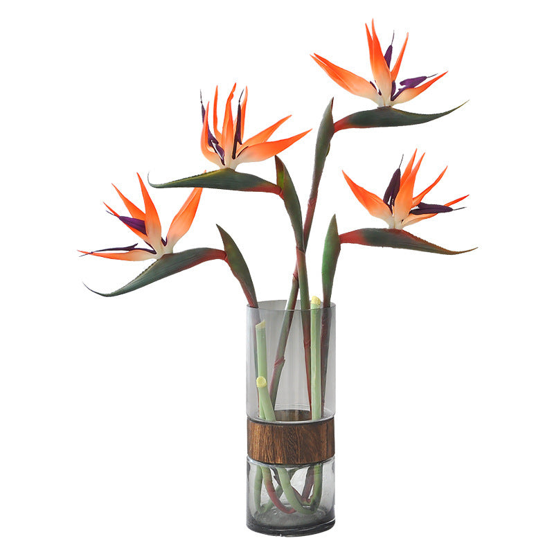 Realistic Bird of Paradise Faux Flower - Large Single Stalk for Hotel Home Decor, Elegant Floral Arrangements, Wedding Celebrations, and Stunning Photography Props