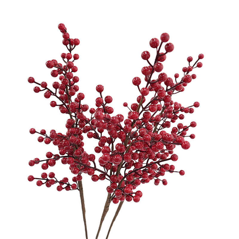 Realistic Red Winterberry Faux Flower Arrangement | Stunning Home Decor for Living Room and Wedding | Perfect for Brides and Special Occasions