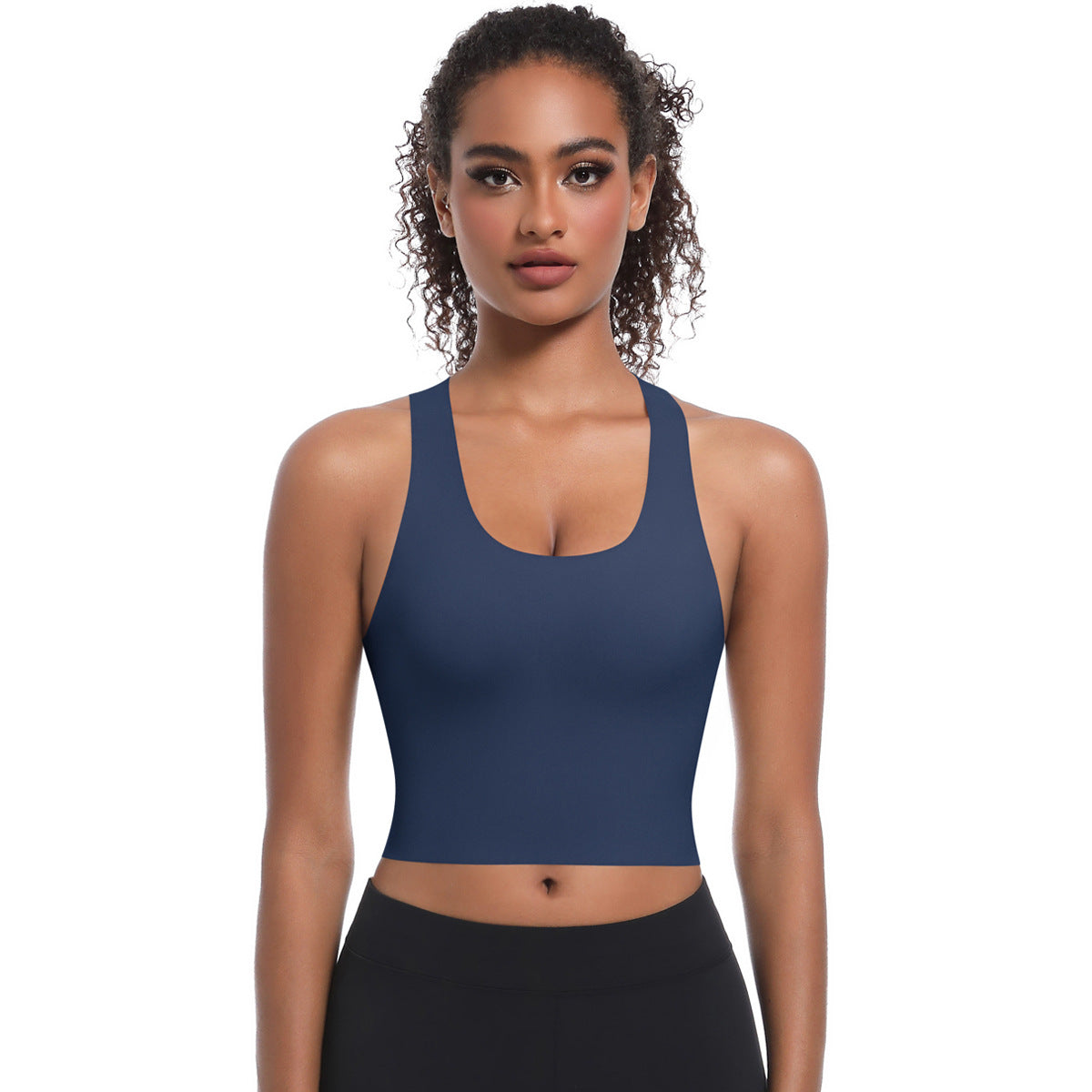 Crossback Racerback Yoga Sports Bra with Moulded Cups Quick Dry Workout Top for Women for Running Gym and Fitness Enthusiasts