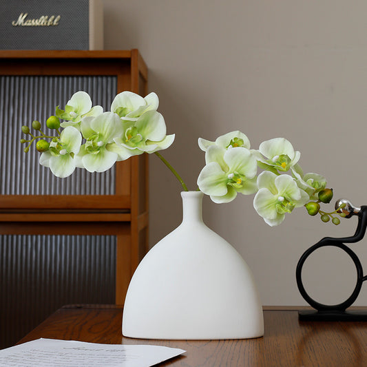 Luxury Home Décor:  High-End 5-Head Orchid Faux Flowers for Elegant Wedding Arrangements and Stylish Floral Accents