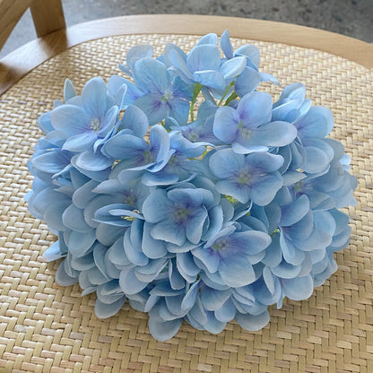 20cm Large Artificial Hydrangea Flower Head - 120 Vibrant Silk Blossoms Perfect for Weddings, Home Decor, and Photography Props