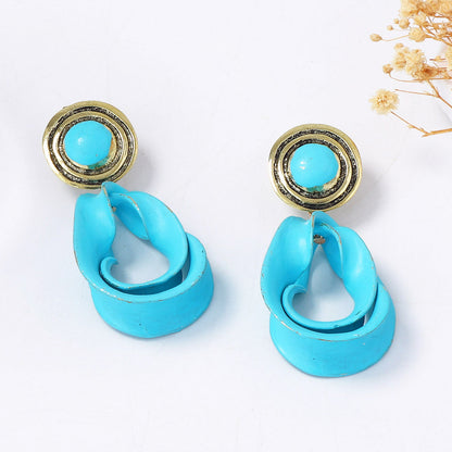 Unique Vintage-Inspired Alloy Geometric Dangle Earrings - Versatile, Chic, Perfect for Everyday and Commuting