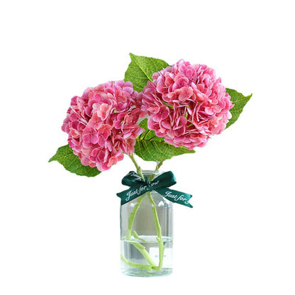 Realistic Hydrangea Floral Arrangement for Living Room and Dining Table - Soft to the Touch, Perfect Home Decor with Lifelike Artificial Flowers