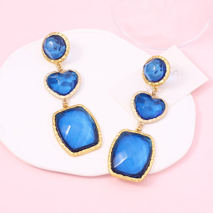 Unique Irregular Transparent Multi-layer Geometric Dangle Earrings - Versatile Minimalist Statement Jewelry for Effortless Style