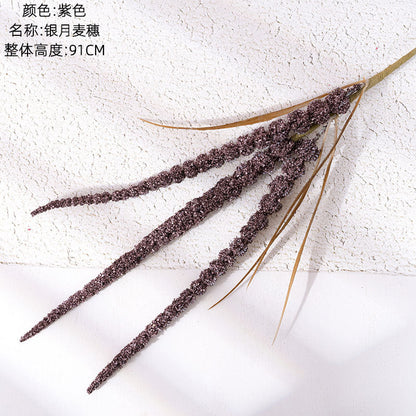 Realistic Wheat Spike Faux Flowers - Elegant Greenery for Wedding Decor, INS Style, Perfect for Home and Event Decorations - Model MW09103