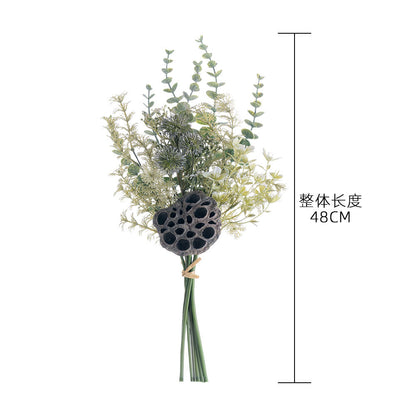 Stunning INS-Style Artificial Lotus Flower and Dry Plant Decoration - Perfect for Weddings and Greenery Home Decor - Model YC1034