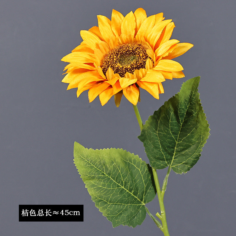 Realistic Sunflower Decorative Silk Flowers - Minimalist European Style Home Photography Props for Trendy Picnic Table Centerpieces and Stylish Home Décor