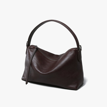 Luxurious Lazy Style Genuine Leather Pillow Bag Chic Commuter Underarm Tote for Women Blend of Elegance and Practicality