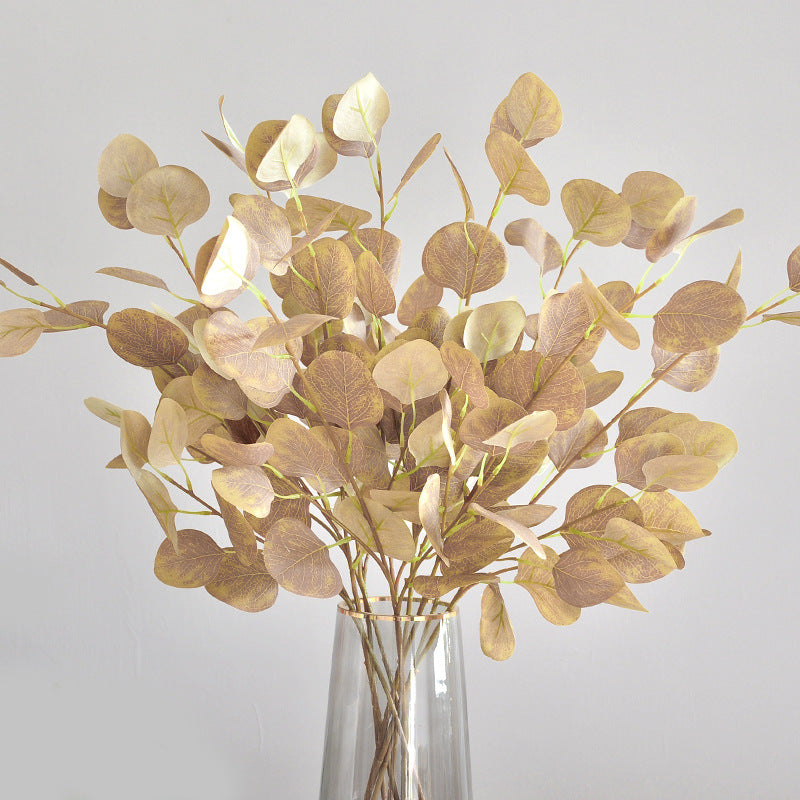 Lifelike Eucalyptus Leaf Faux Plant for Home Décor - Perfect for Living Room, Wedding Decorations, and Autumn-Themed Arrangements