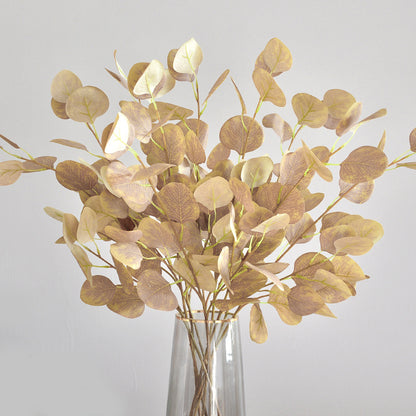 Lifelike Eucalyptus Leaf Faux Plant for Home Décor - Perfect for Living Room, Wedding Decorations, and Autumn-Themed Arrangements