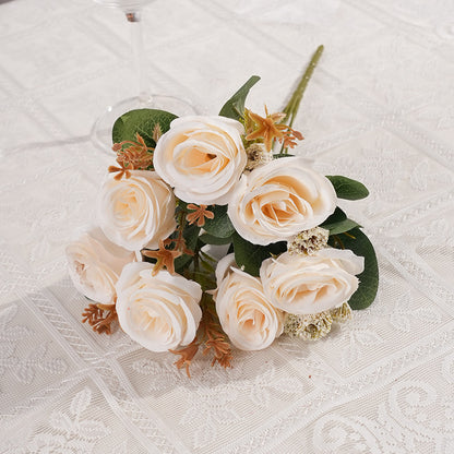 Luxurious European-Style Faux Floral Decoration: Elegant Table Centerpiece for Weddings and Home Decor - Perfect for Photography Props