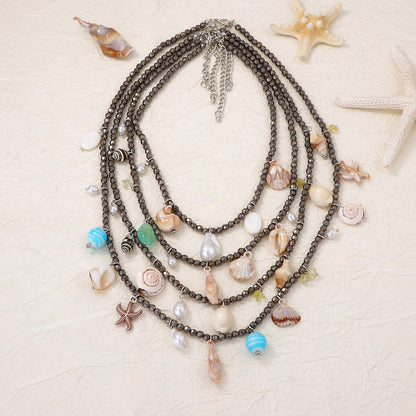 Stylish Ocean-Inspired Seashell Pendant Necklace - Perfect for Summer Vacations and Trendy Layered Looks
