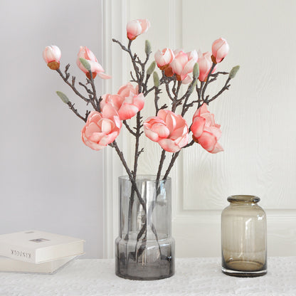 Realistic Magnolia Flower Decorative Accent for Home and Living Room -  EVA Cotton Fake Flower for Wedding Celebrations and Photography Props