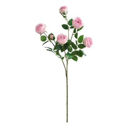 Elegant Faux Rose Bouquet - 6-Head Pink Flower Arrangement for Home Decor and Wedding Decoration - Stunning Realistic Artificial Flowers for Every Occasion