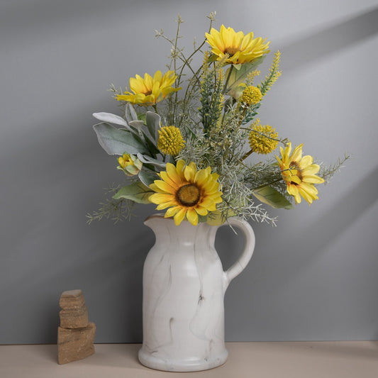 Stunning Artificial Sunflower Bouquet and Wall Decor – Ideal for Weddings, Events, and Home Decor - Realistic Floral Design CF01123