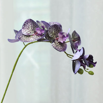 Realistic 3D Printed 7-Head Phalaenopsis Orchid Artificial Flowers – Stunning Home and Living Room Decor with Elegant Potted Arrangement