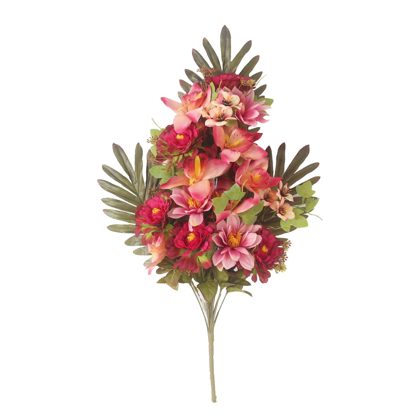 18-Prong Cattelan Style Elegant Faux Peony and Paeonia Floral Arrangement - Exquisite European Design for Home Decor