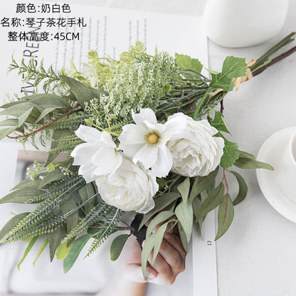 Elegant Simulation Floral Design for Wedding Bouquets -琴子茶花手札 -  Wall Decor and Hanging Arrangement (CF01143)