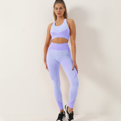 Seamless Zippered Yoga Pants and Sports Bra Set for Spring and Summer Workouts Comfort and Style Combined