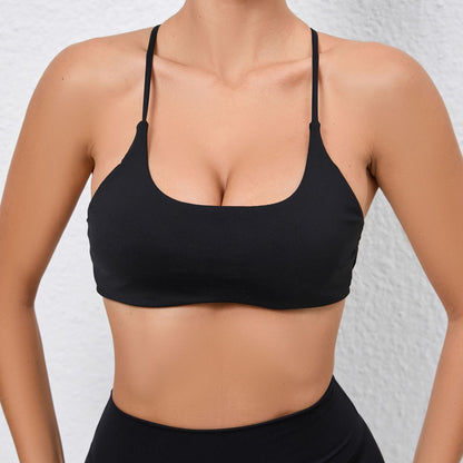 Cross Back Sports Bra for Women Moisture Wicking Yoga Top Running Fitness Bra Soft Durable Fabric for Comfort and Support