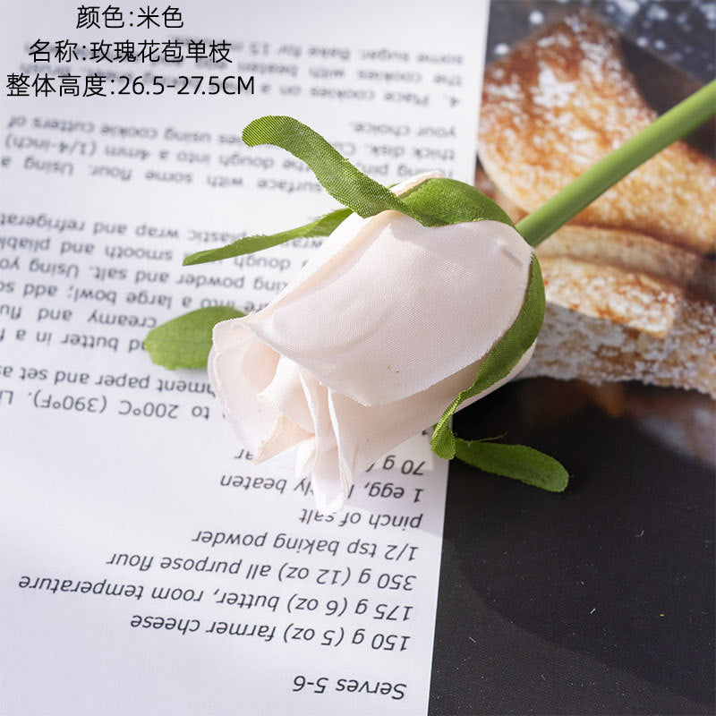 Elegant Artificial Rose Bud Stem Flower - Perfect for Weddings, Home Decor, and Event Decorations | PJ1004