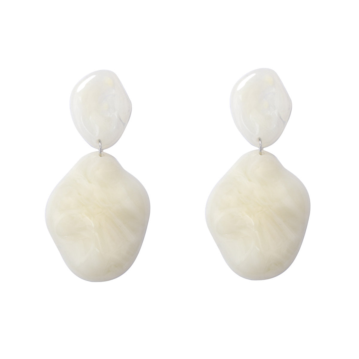 Elegant and Trendy Geometric Irregular Resin Earrings – Chic Statement Accessories for Women