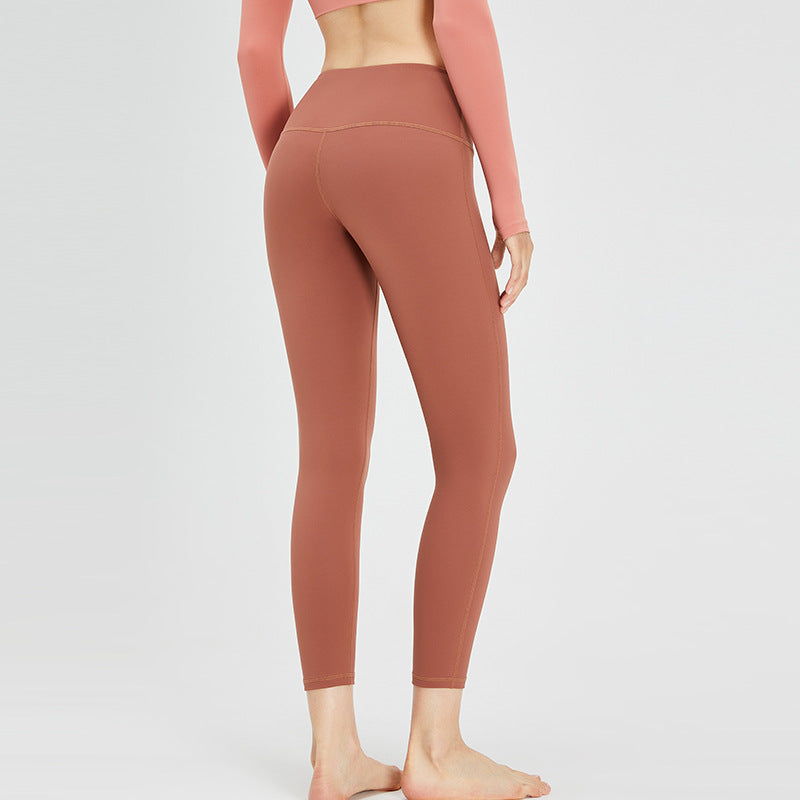 High Waisted Fleece Lined Women's Fitness Leggings Sculpting Peach Butt Tights for Fall and Winter for Yoga and Activewear