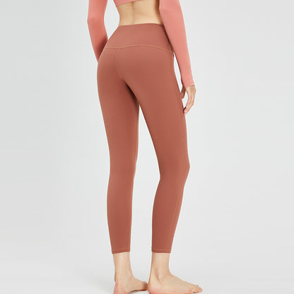 High Waisted Fleece Lined Women's Fitness Leggings Sculpting Peach Butt Tights for Fall and Winter for Yoga and Activewear