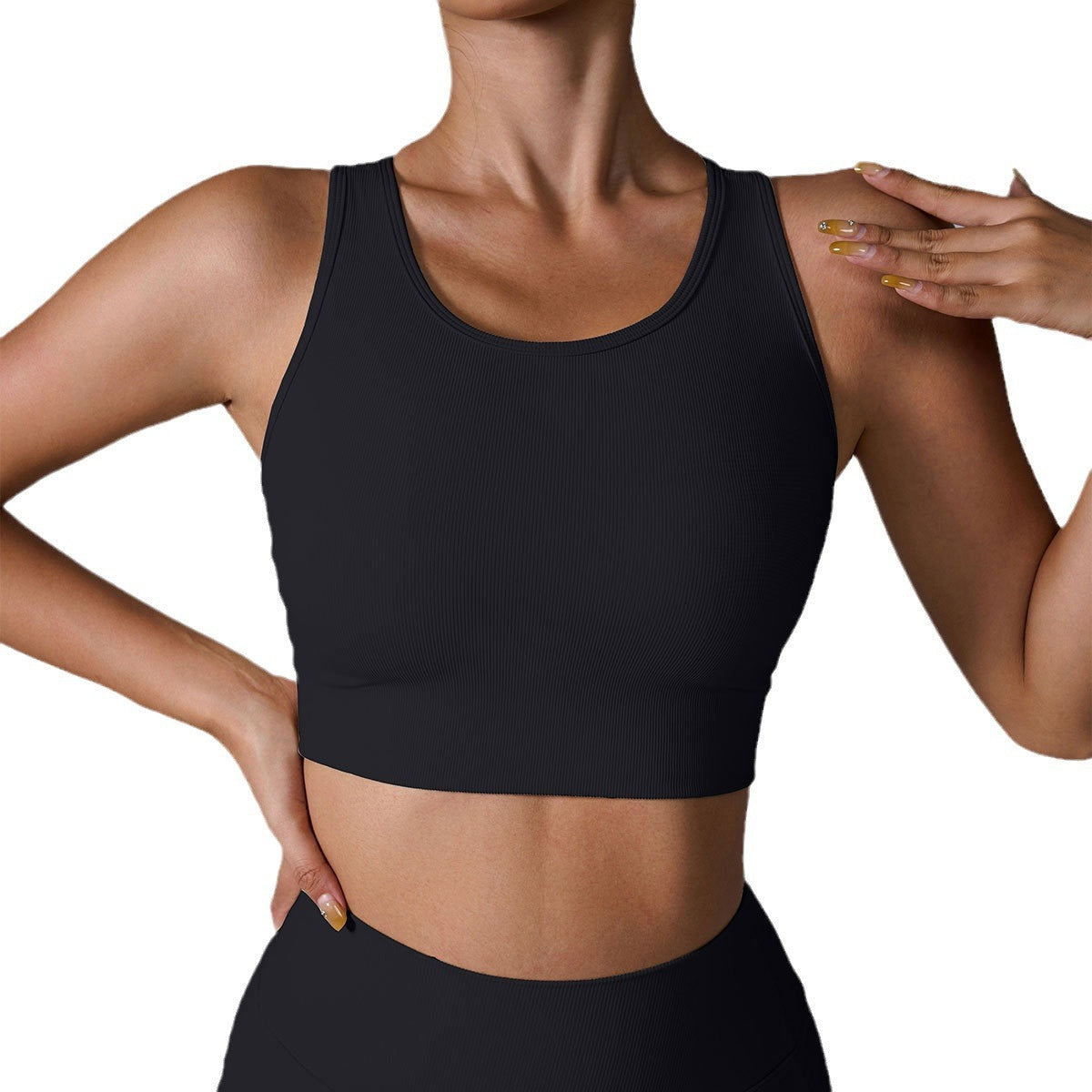 Versatile High Impact Sports Bra and Ribbed Yoga Tank Top for Maximum Support and Comfort During Workouts